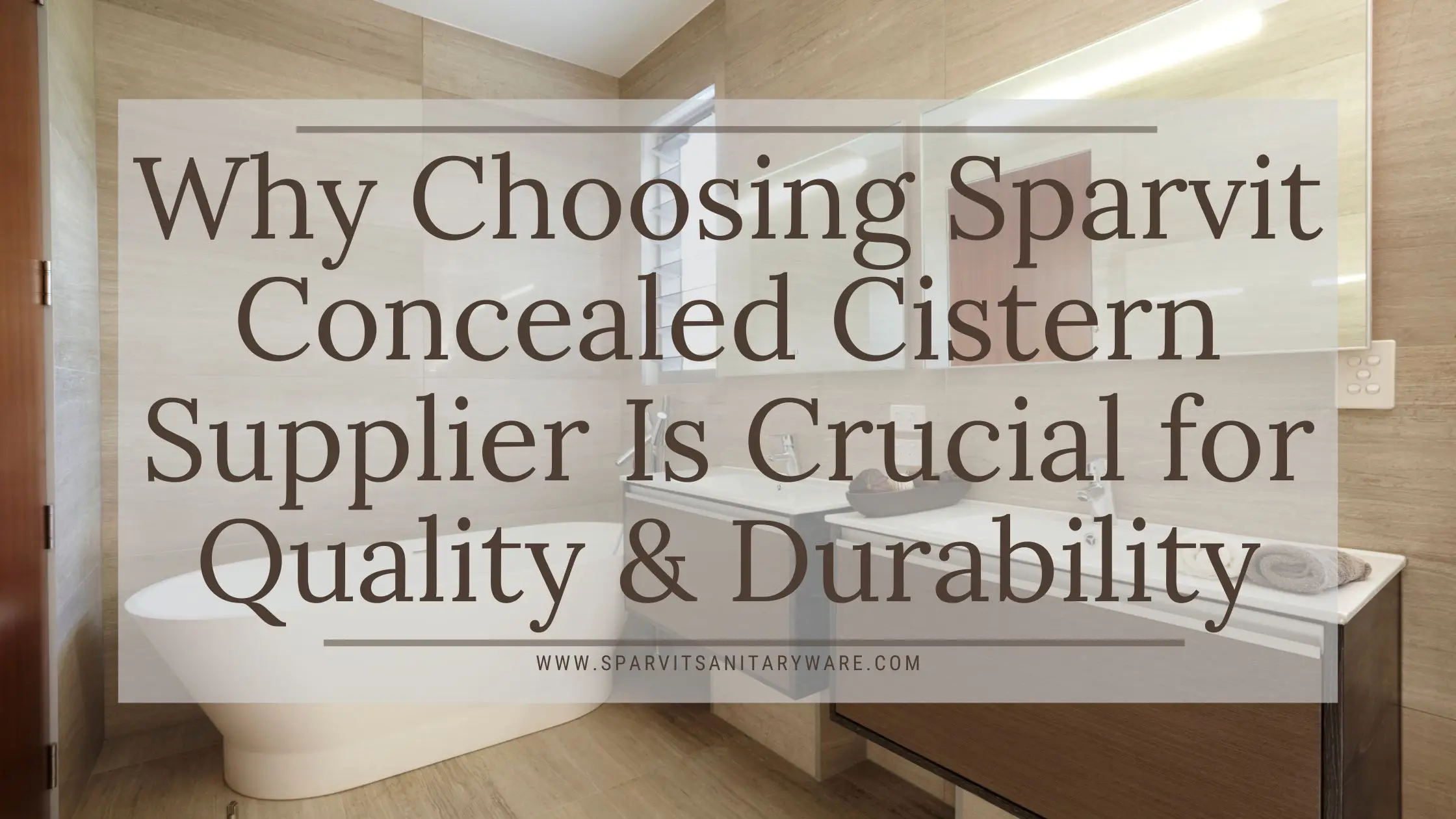 Sparvit Concealed Cistern Supplier