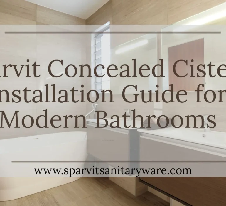 Sparvit Concealed Cistern Installation Guide for Modern Bathrooms