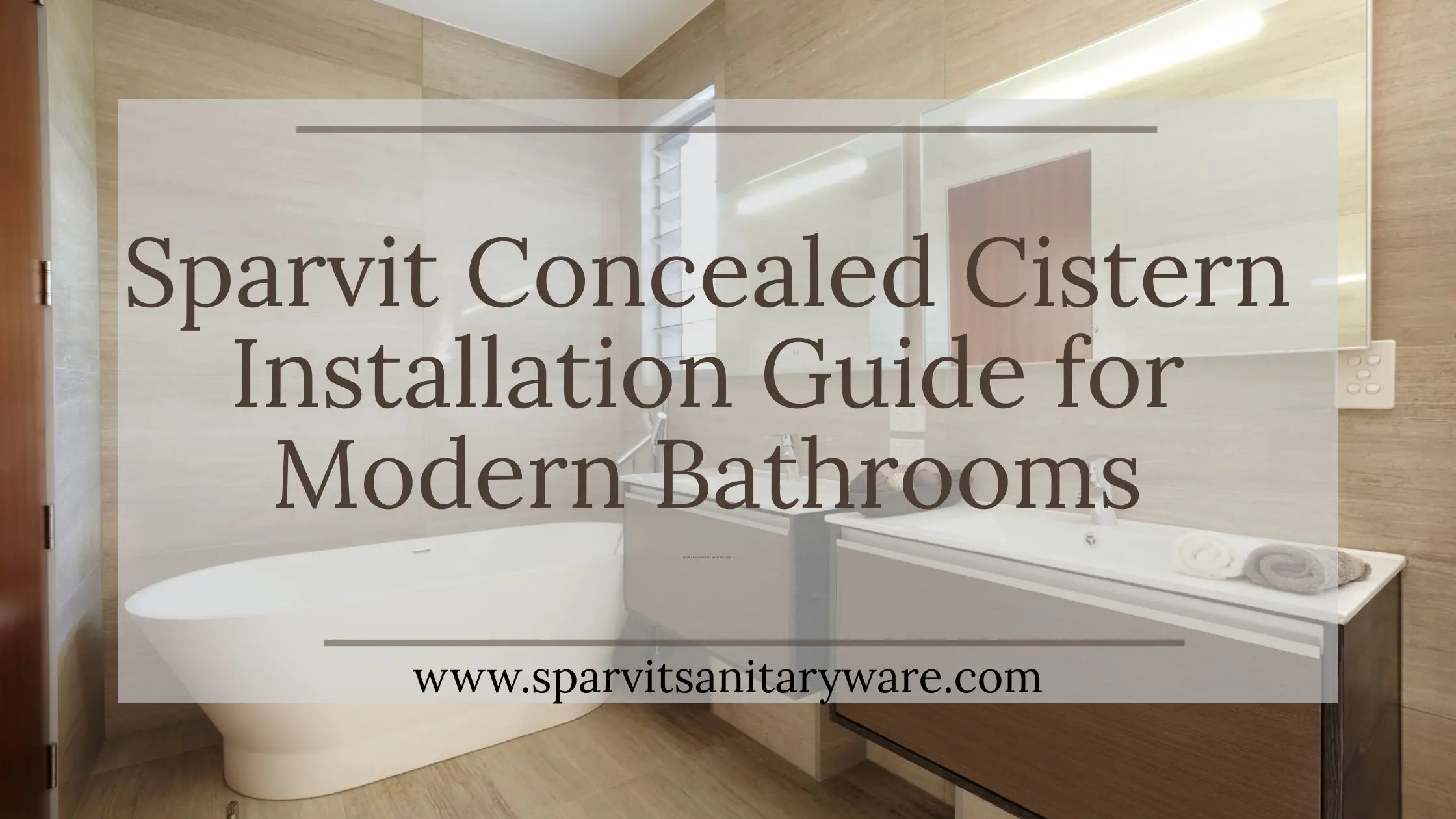 Sparvit Concealed Cistern Installation Guide for Modern Bathrooms