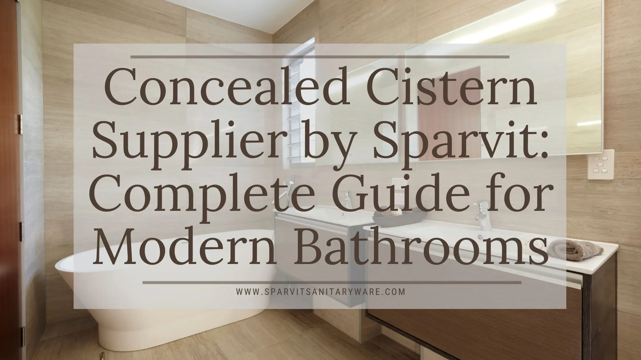 Concealed Cistern Supplier
